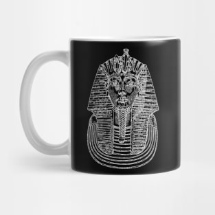 Tutankhamun white mask on pointillism technique Mug